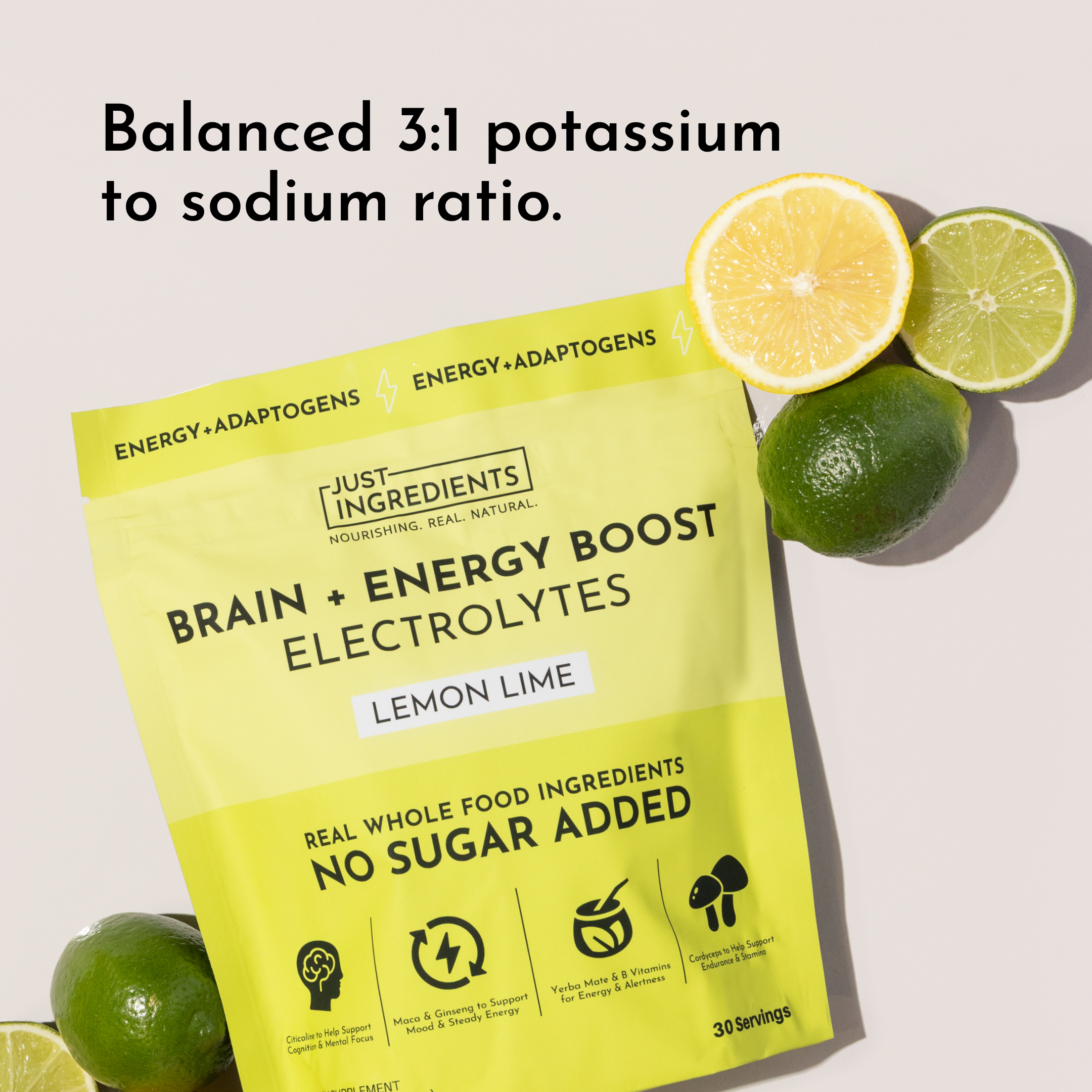 Brain + Energy Boost Electrolytes Stick - Lemon Lime