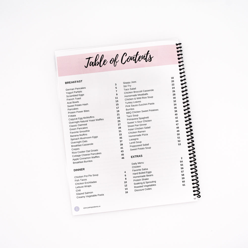 21 Days of Meals Cookbook — Spiral-Bound Physical Copy - Premium