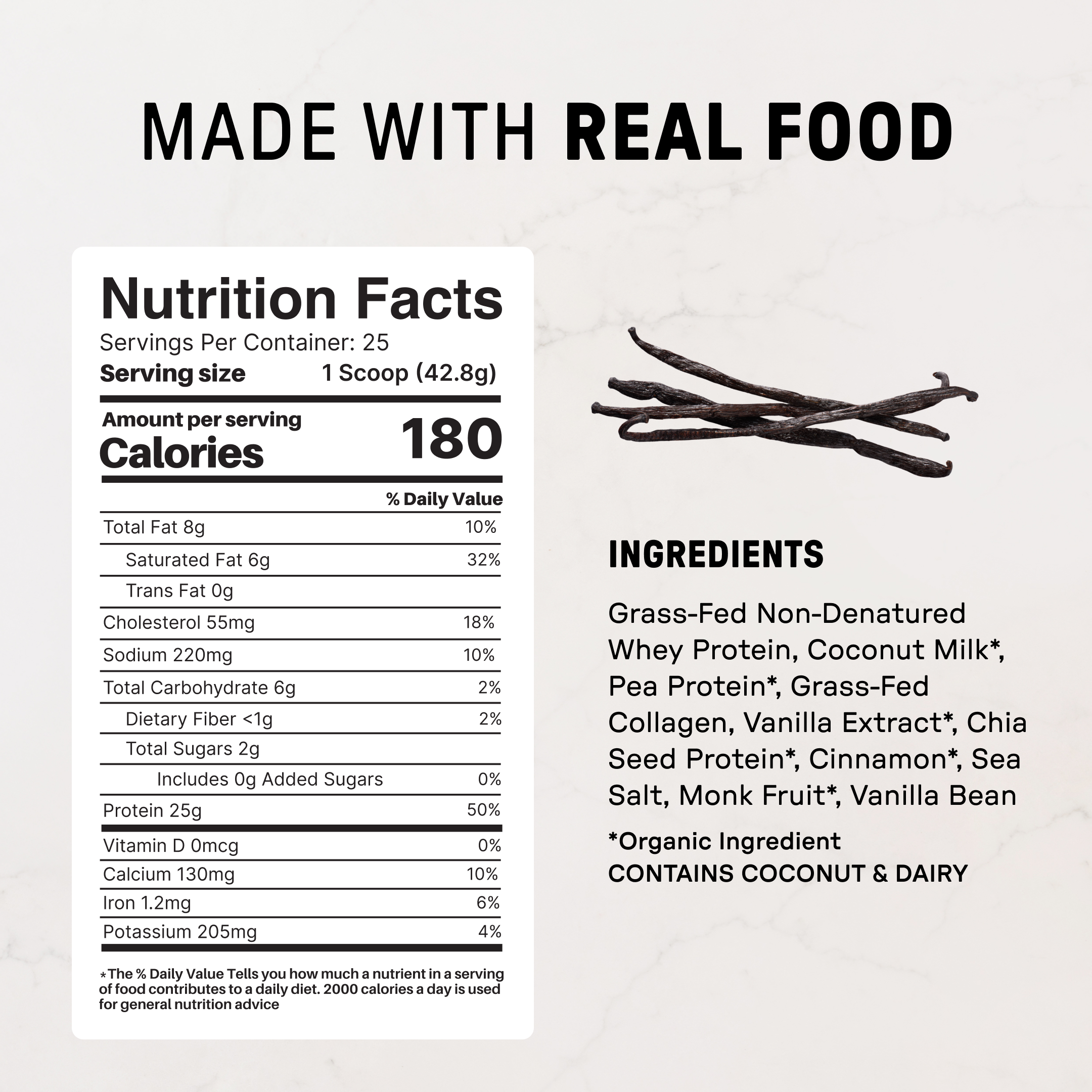 Vanilla Bean Protein Powder - NSF